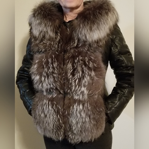 R Yiergen Jackets & Blazers - 3 In 1 Leather Fox Jacket or Vest With Removable Lining